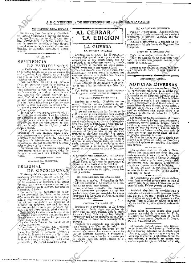 ABC MADRID 11-09-1914 página 18