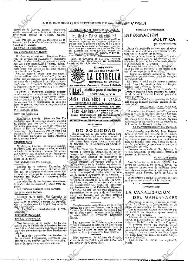 ABC MADRID 13-09-1914 página 16