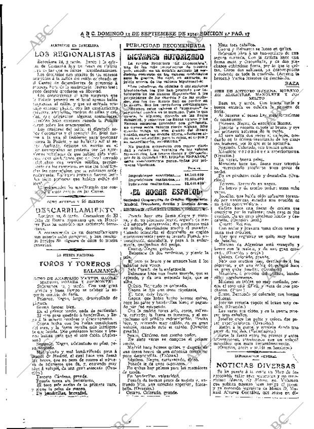 ABC MADRID 13-09-1914 página 17