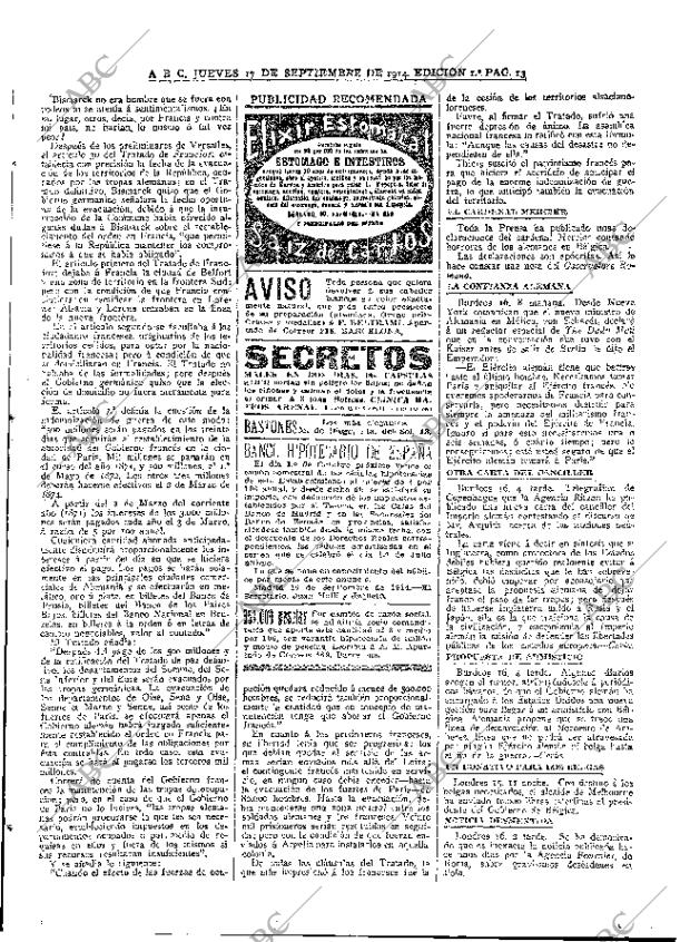 ABC MADRID 17-09-1914 página 13