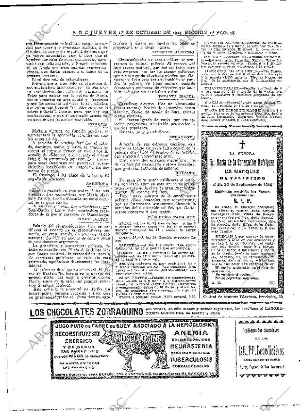 ABC MADRID 01-10-1914 página 18