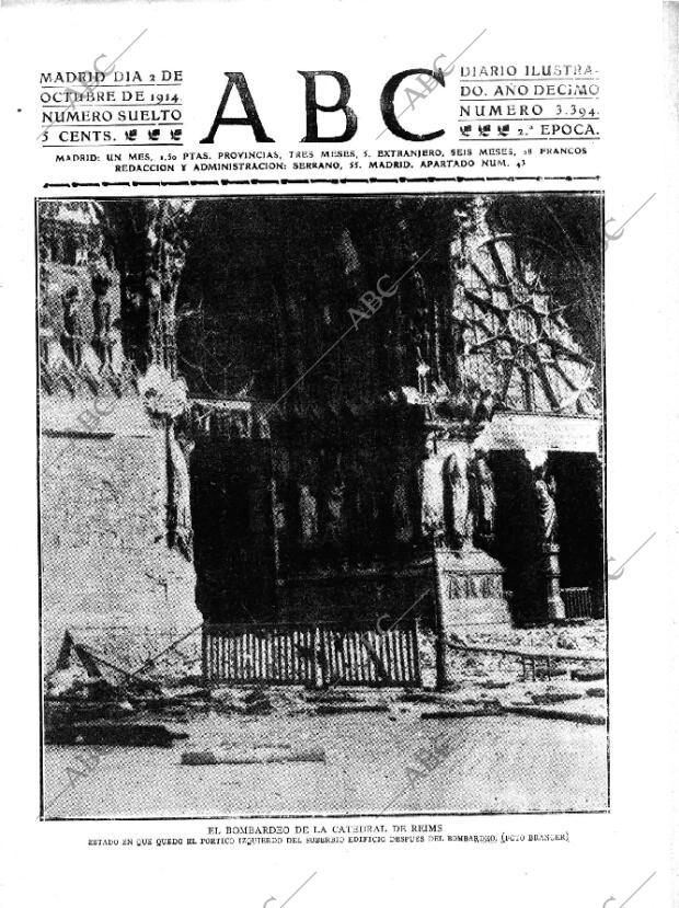 ABC MADRID 02-10-1914 página 1