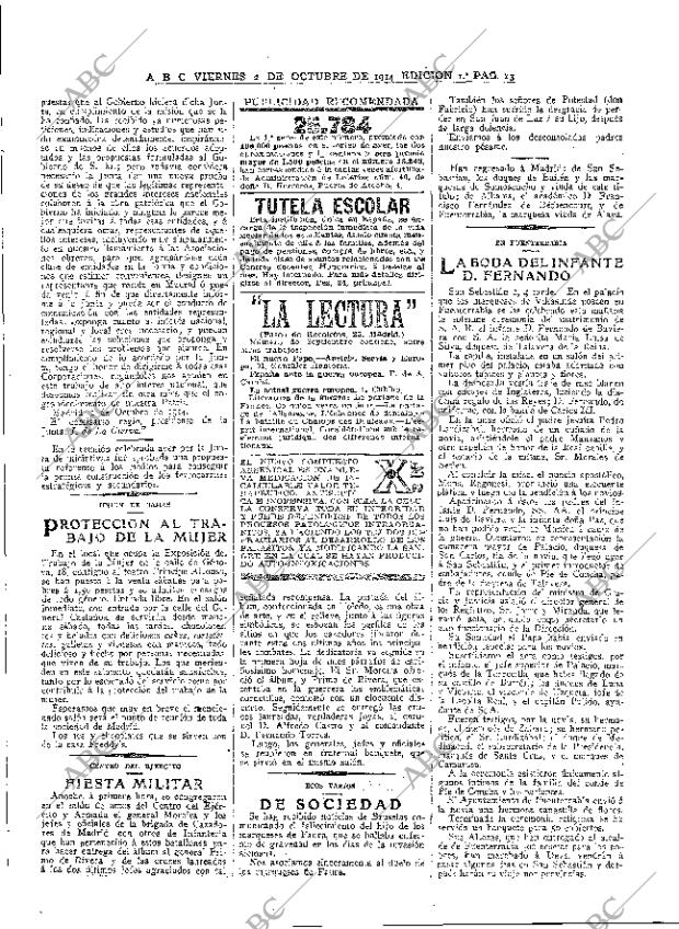 ABC MADRID 02-10-1914 página 13