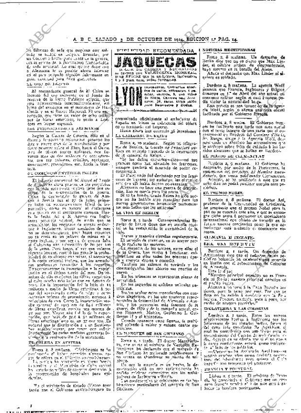 ABC MADRID 03-10-1914 página 14