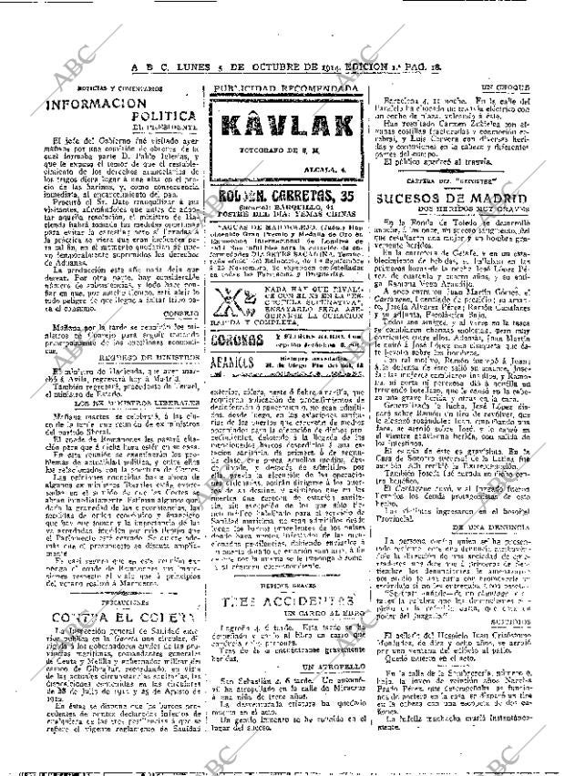 ABC MADRID 05-10-1914 página 18