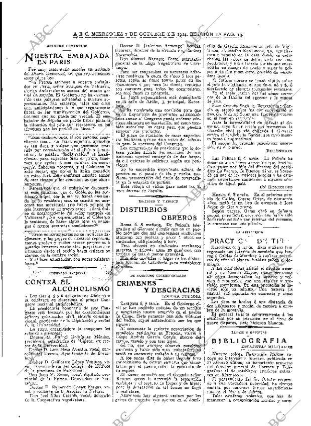 ABC MADRID 07-10-1914 página 19