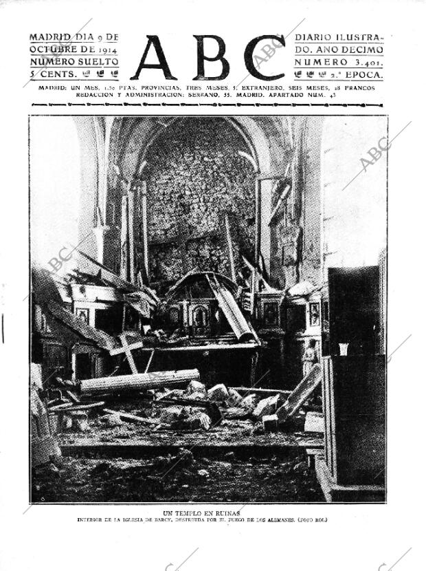 ABC MADRID 09-10-1914 página 1