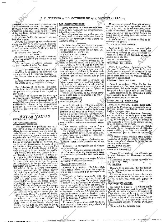 ABC MADRID 09-10-1914 página 14
