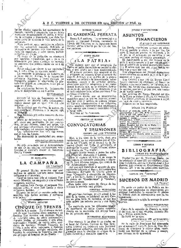 ABC MADRID 09-10-1914 página 19
