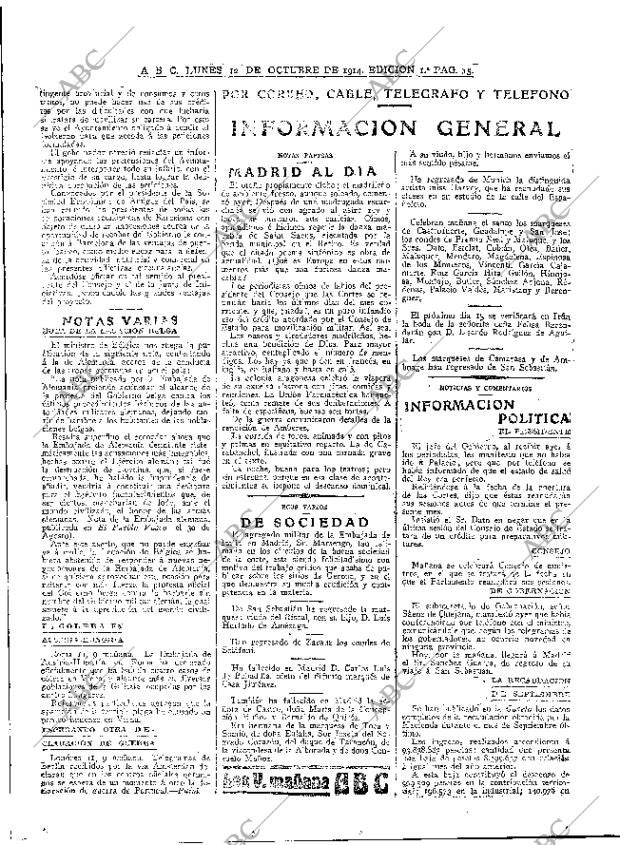 ABC MADRID 12-10-1914 página 15