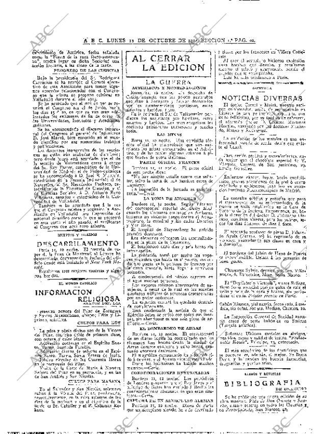 ABC MADRID 12-10-1914 página 20