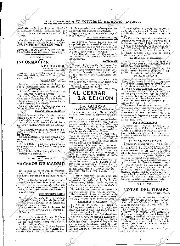 ABC MADRID 27-10-1914 página 17