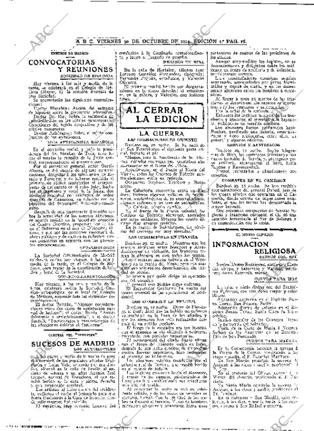 ABC MADRID 30-10-1914 página 16