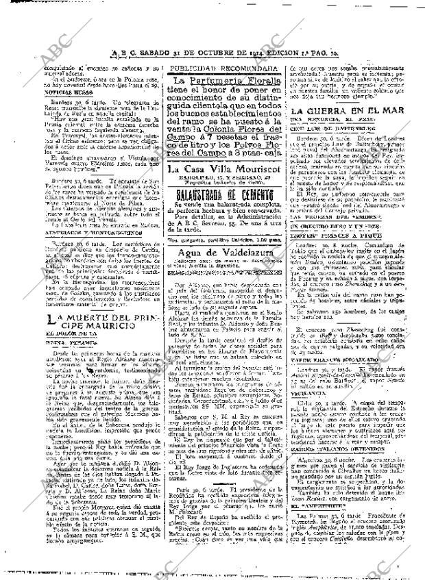 ABC MADRID 31-10-1914 página 10