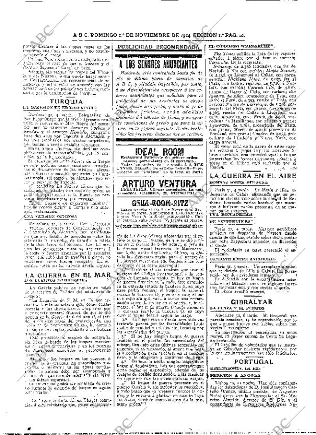 ABC MADRID 01-11-1914 página 12