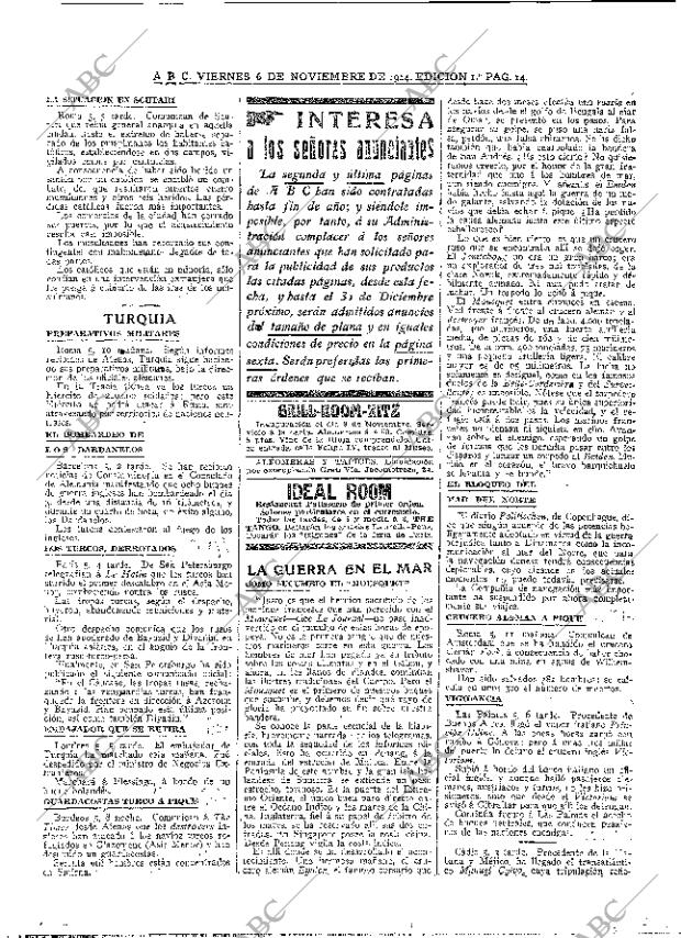 ABC MADRID 06-11-1914 página 14