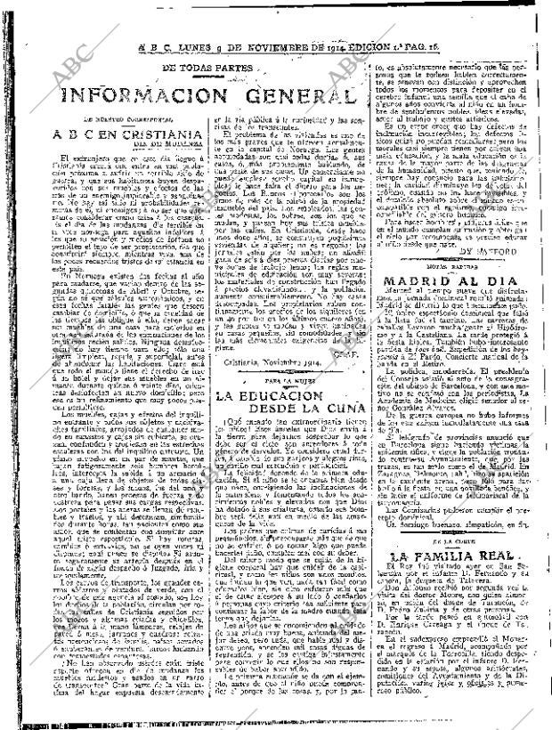 ABC MADRID 09-11-1914 página 16