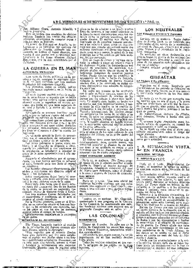 ABC MADRID 18-11-1914 página 12