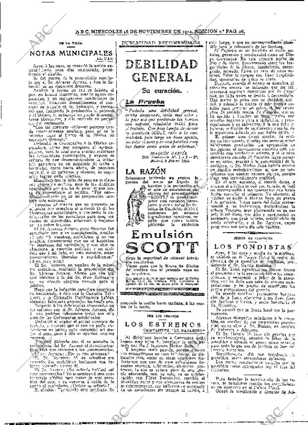 ABC MADRID 18-11-1914 página 18