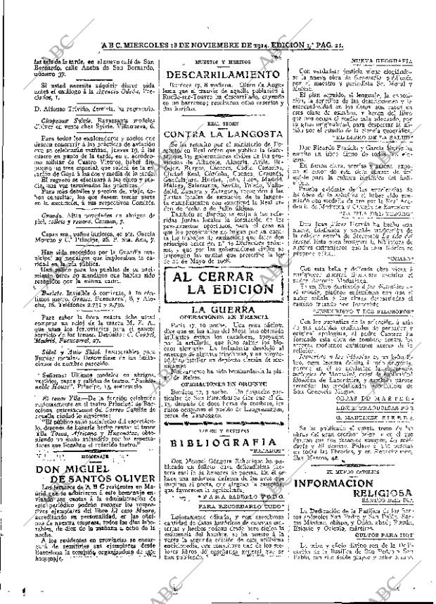 ABC MADRID 18-11-1914 página 21