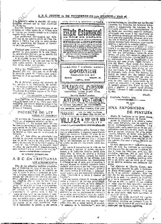 ABC MADRID 19-11-1914 página 16