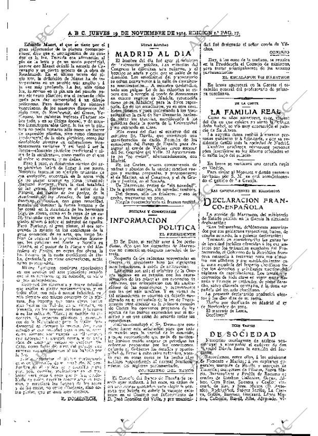 ABC MADRID 19-11-1914 página 17