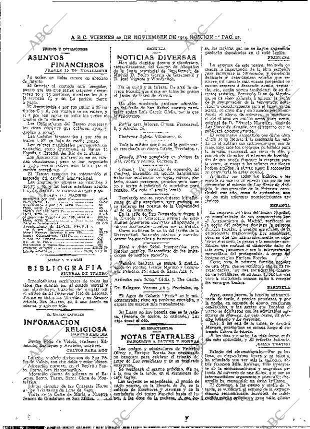 ABC MADRID 20-11-1914 página 22