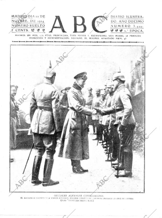 ABC MADRID 21-11-1914 página 1