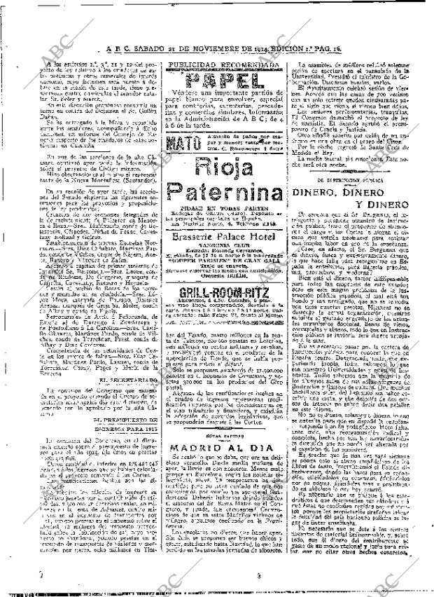 ABC MADRID 21-11-1914 página 16