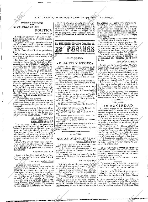 ABC MADRID 21-11-1914 página 18