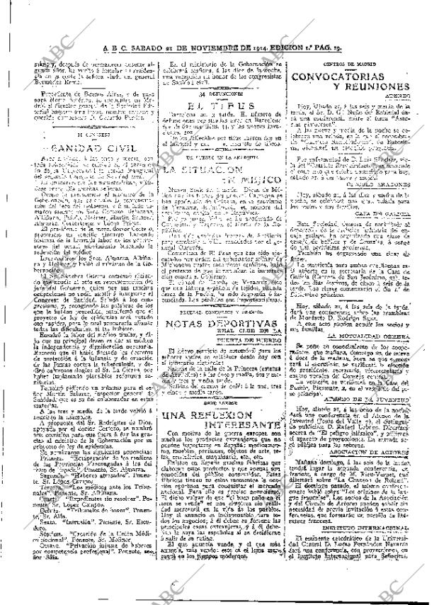 ABC MADRID 21-11-1914 página 19
