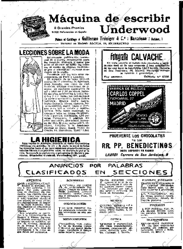 BLANCO Y NEGRO MADRID 22-11-1914 página 46