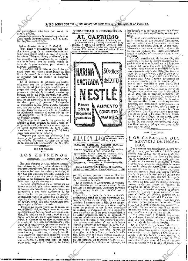 ABC MADRID 25-11-1914 página 18