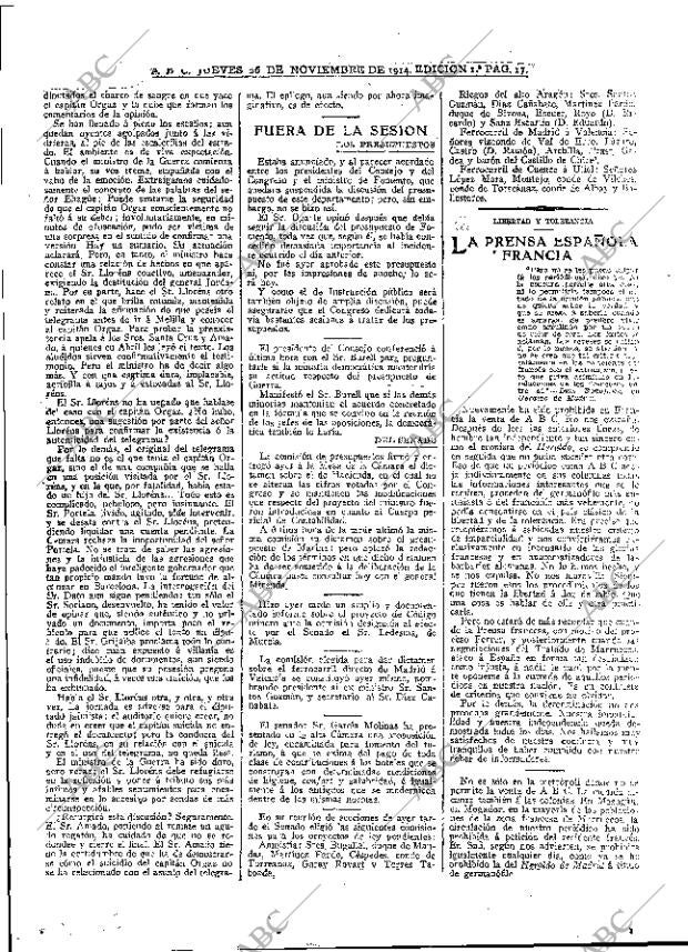 ABC MADRID 26-11-1914 página 17