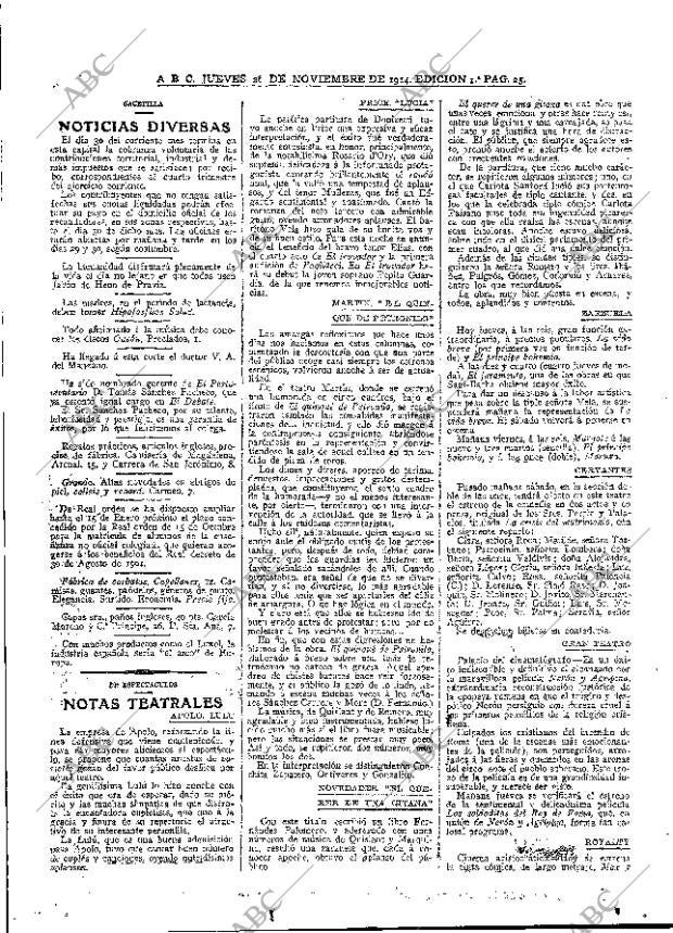 ABC MADRID 26-11-1914 página 25