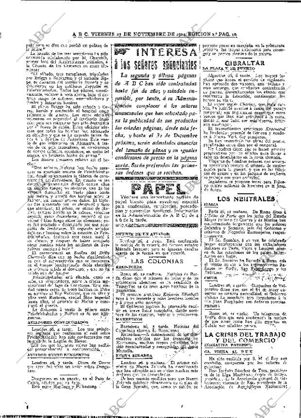 ABC MADRID 27-11-1914 página 10