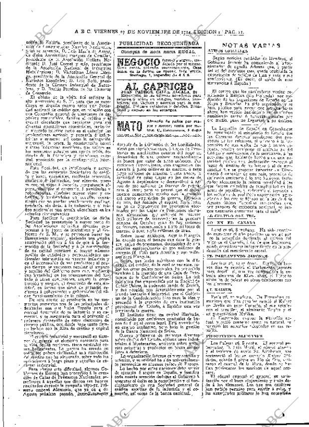 ABC MADRID 27-11-1914 página 11