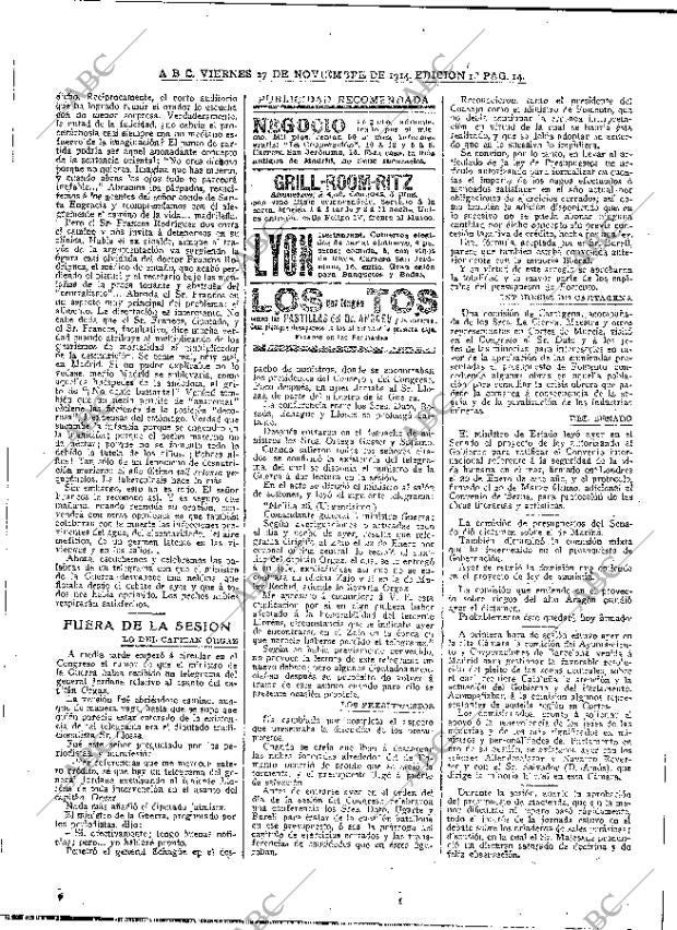 ABC MADRID 27-11-1914 página 14