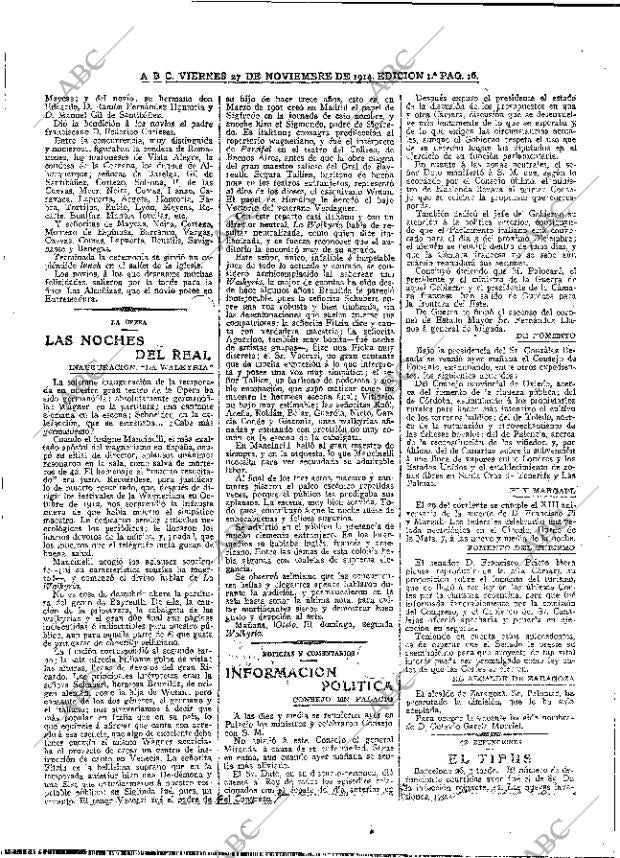 ABC MADRID 27-11-1914 página 16