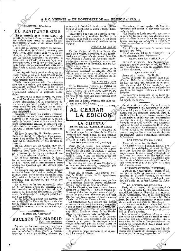 ABC MADRID 27-11-1914 página 17
