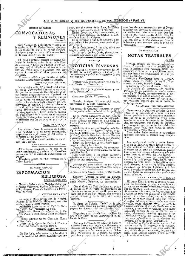 ABC MADRID 27-11-1914 página 18