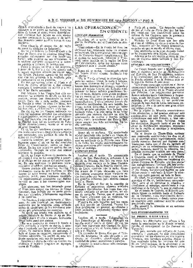 ABC MADRID 27-11-1914 página 8