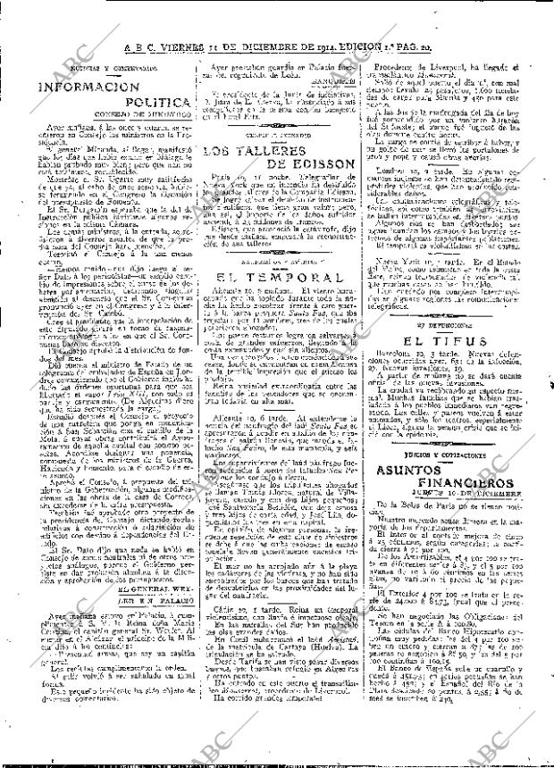 ABC MADRID 11-12-1914 página 20