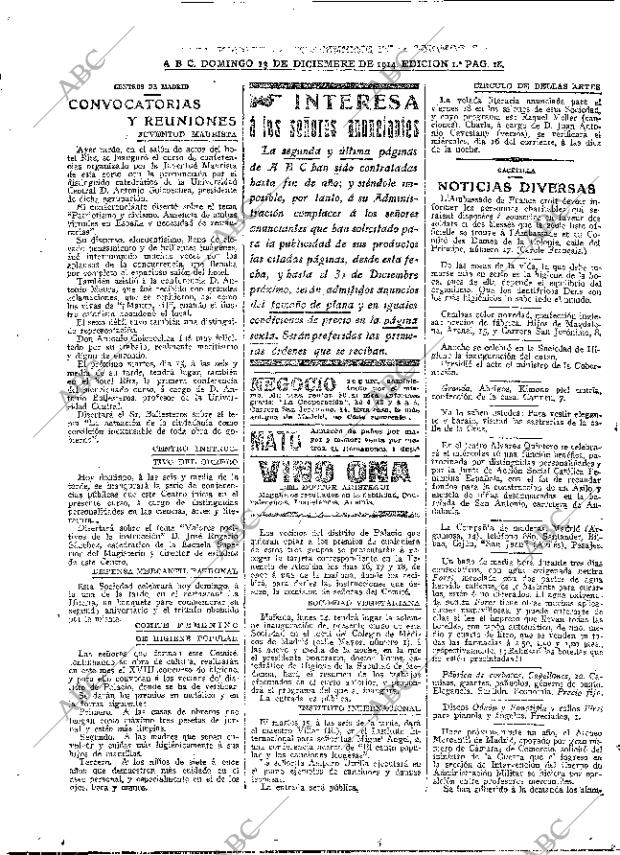 ABC MADRID 13-12-1914 página 18