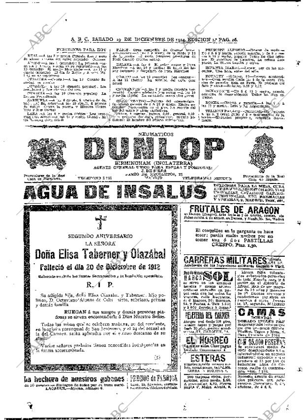 ABC MADRID 19-12-1914 página 26