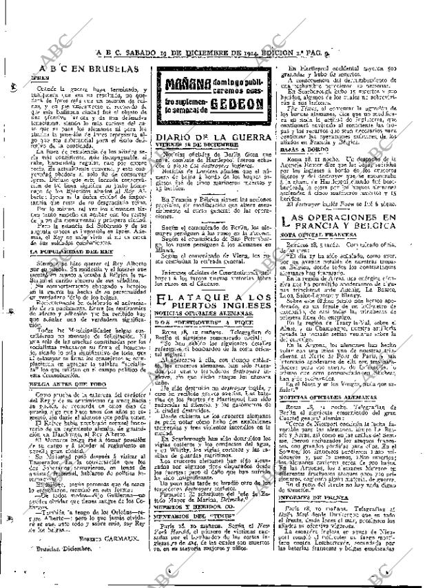 ABC MADRID 19-12-1914 página 9