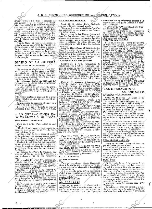 ABC MADRID 21-12-1914 página 10