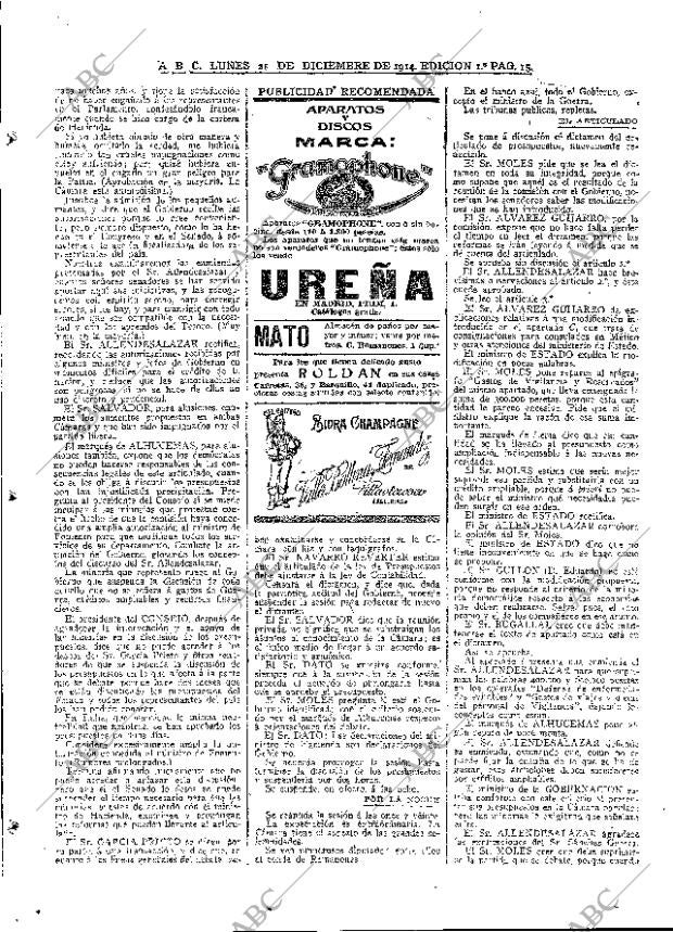 ABC MADRID 21-12-1914 página 15