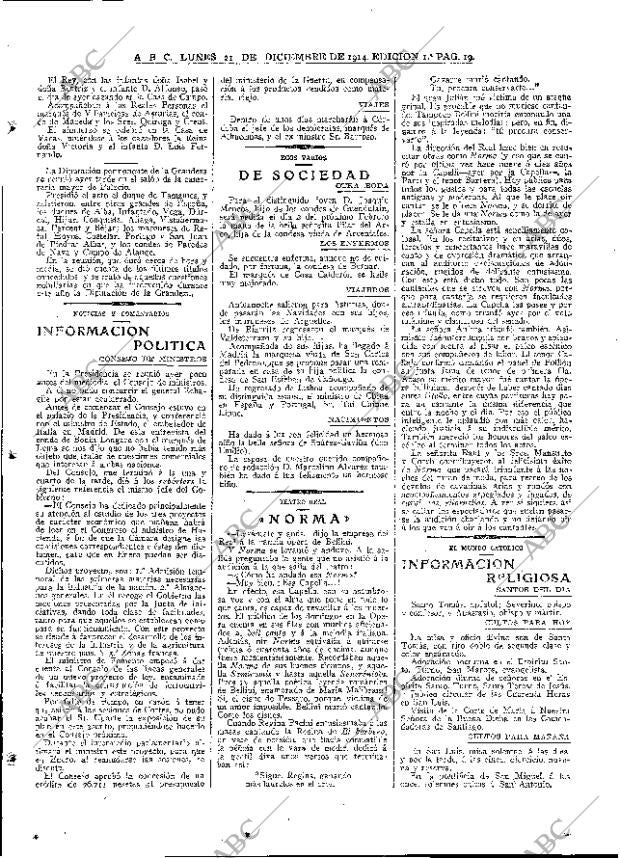 ABC MADRID 21-12-1914 página 19