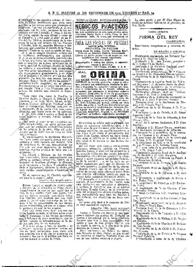 ABC MADRID 29-12-1914 página 14
